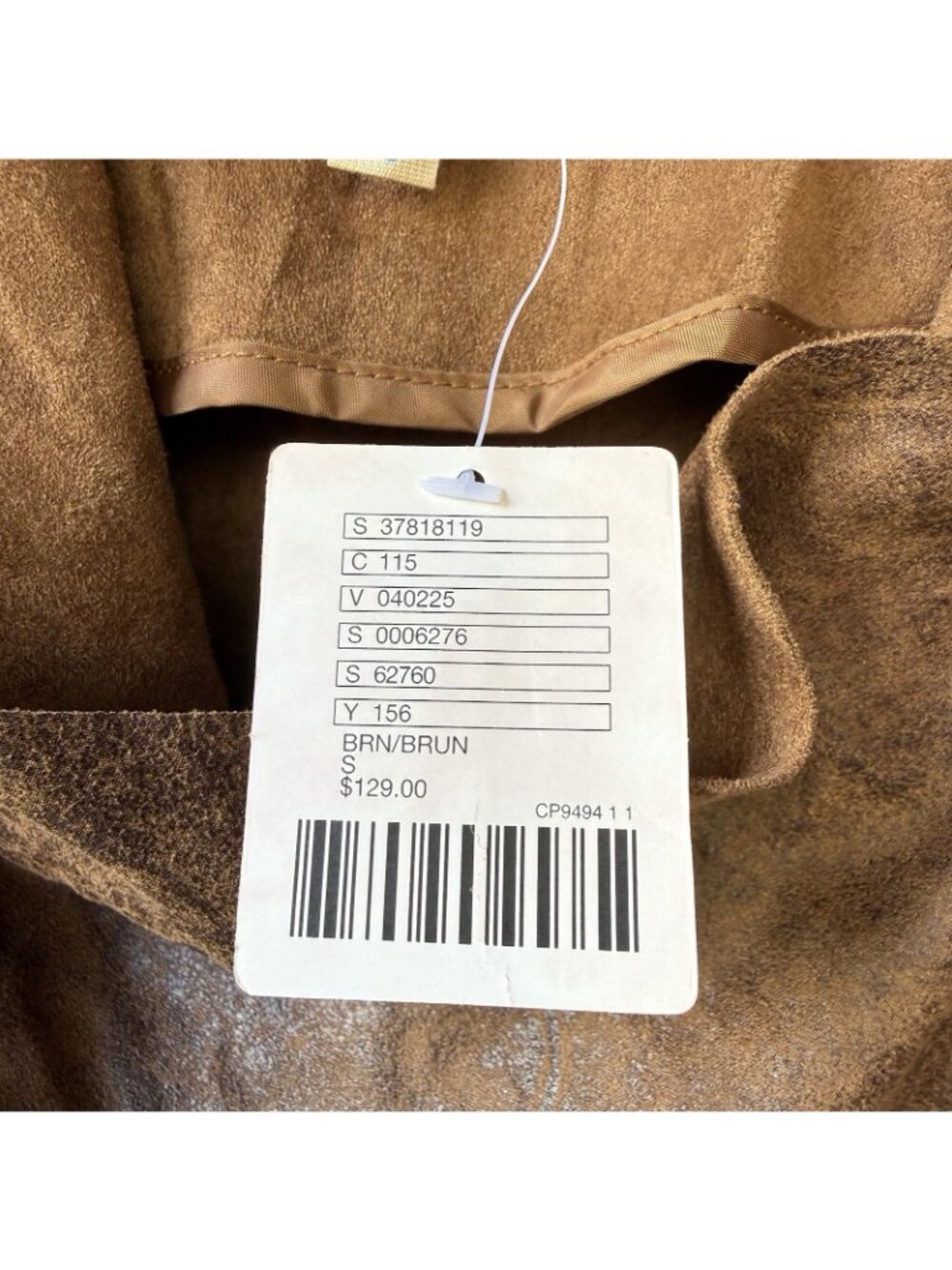 Silence + Noise Women’s Small Faux Suede Moto Jacket Brown Asymmetrical NWT - Picture 4 of 13